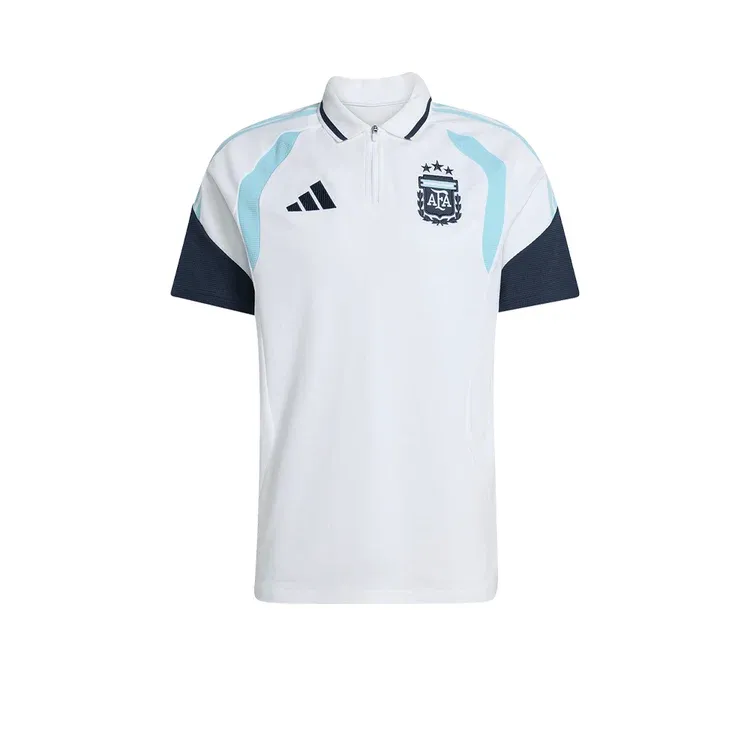 2026 Argentina National Team Polo Shirt HalfZip White