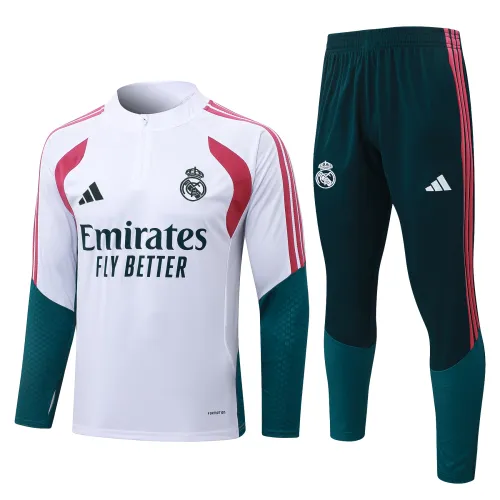 2026/27 Real Madrid Half-zip Tracksuit White