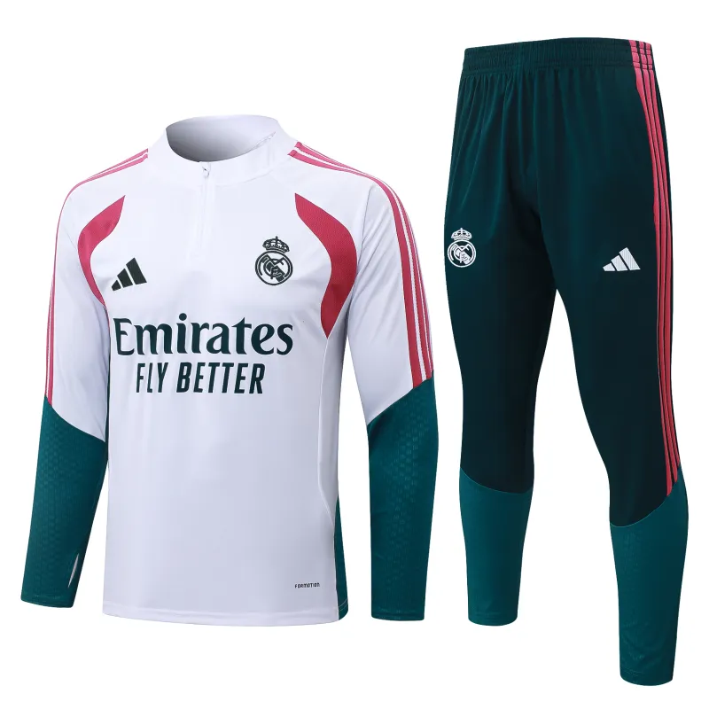 2026/27 Real Madrid Half-zip Tracksuit White
