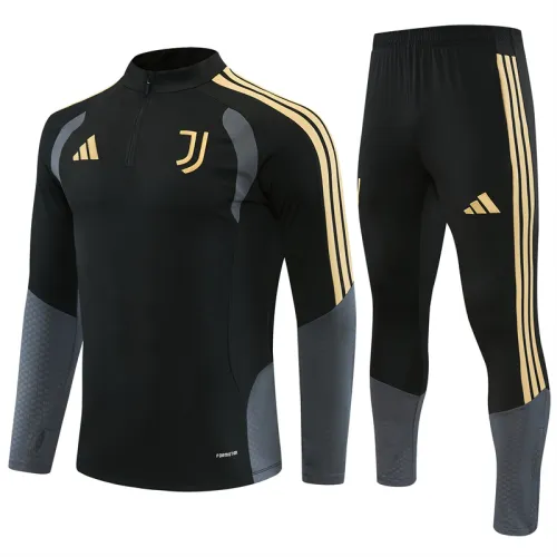Fato de treino Juventus com fecho de meio comprimento 26/27, preto