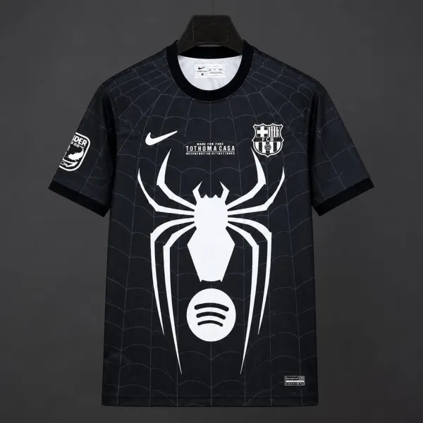 26/27 Barcelona x Spider Black Special Edition Jersey - A-Grade Quality Detail View