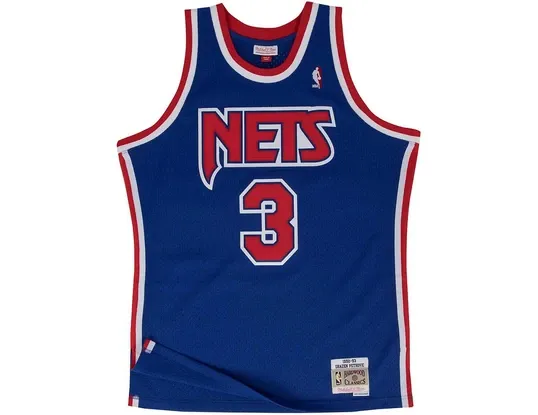 Mitchell and Ness NBA New Jersey Nets 1992 1993 Drazen Petrovic Swingman Jersey Multicolor