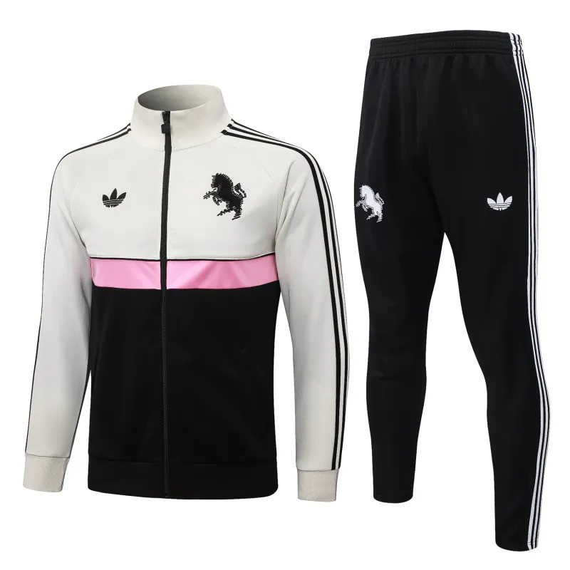 2026/27 Juventus Full-zip Jacket Tracksuit White Black Pink