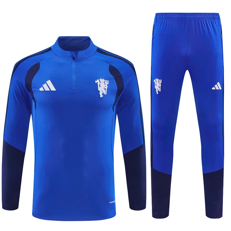 26/27 Manchester United Half-zip Tracksuit Blue