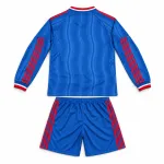 26/27 Manchester United Away Long Sleeve Kids Kit — back flat lay