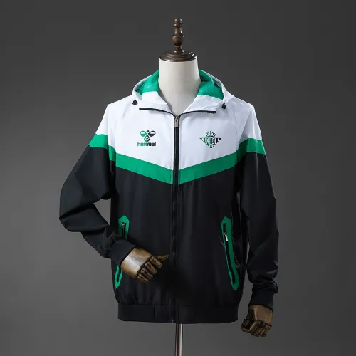 Real Betis Windbreaker Fern Green & White & Black