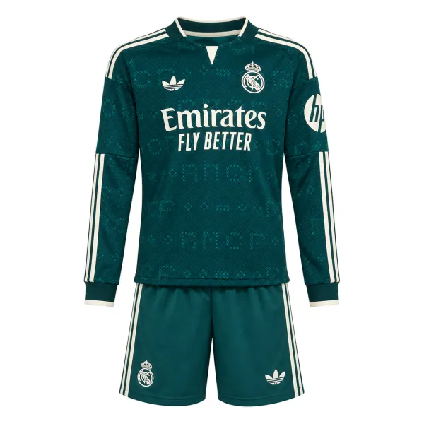 26/27 Real Madrid Away Long Sleeve Kids Kit - A-Grade Quality Detail View