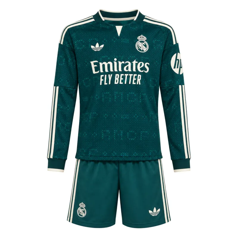 26/27 Real Madrid Away Long Sleeve Kids Kit