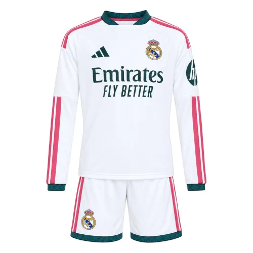 26/27 Real Madrid Home Long Sleeve Kids Kit