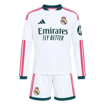 26/27 Real Madrid Home Long Sleeve Kids Kit