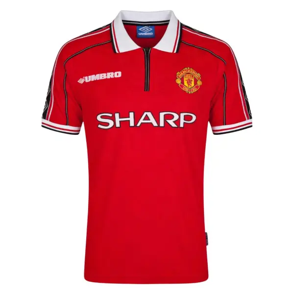 1998/99 Manchester United Home Retro Jersey - A-Grade Quality Detail View