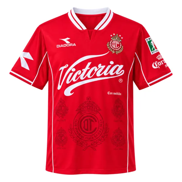 1998/99 Deportivo Toluca Home Retro Jersey - Front product view