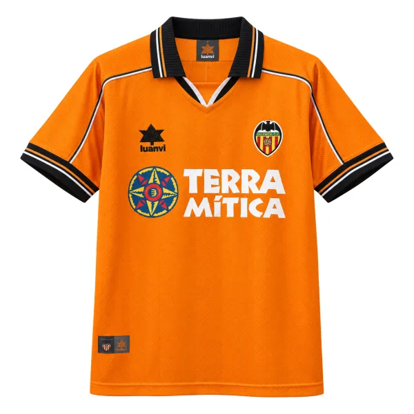 1999/00 Valencia Away Retro Jersey - A-Grade Quality Detail View