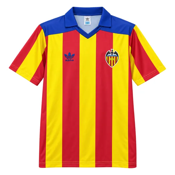 1980/81 Valencia Senyera Away Retro Jersey - A-Grade Quality Detail View