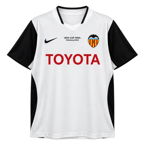 2003/04 Valencia Home Retro Jersey UEFA Cup Final