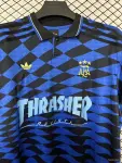 Maglia a quadri blu Argentina x Thrasher x AFA 2026