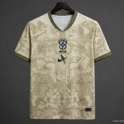 2026 Brazil World Cup Jesus Gold Cream Jersey - product photo 2026 Brazil World Cup Jesus Gold Cream Jersey product image