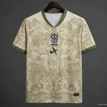 2026 Brazil World Cup Jesus Gold Cream Jersey