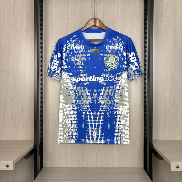 2026/27 Palmeiras Blue Goalkeeper Spider Edition Jersey All Sponsor - A-Grade Quality Detail View