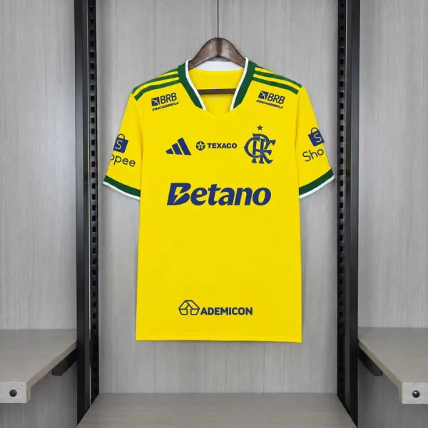 2026/27 Flamengo Yellow Jersey All Sponsor - A-Grade Quality Detail View