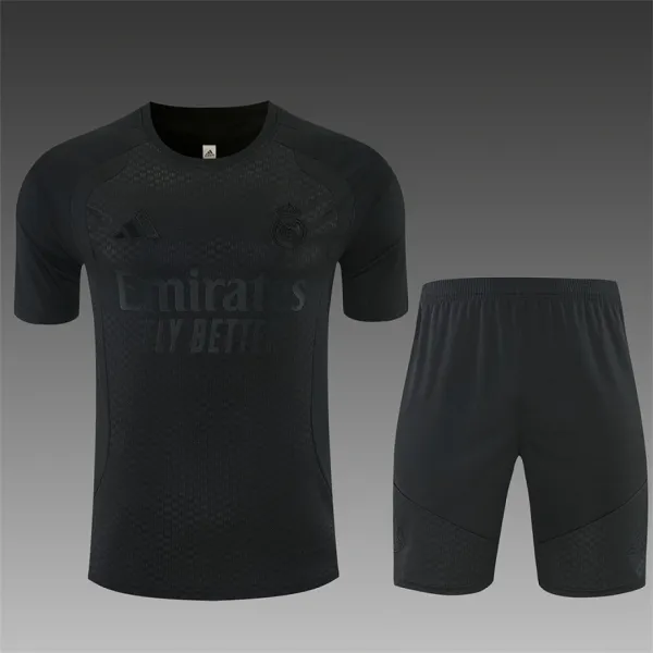 2026/27 Real Madrid All Black Training Suit - A-Grade Quality Detail View