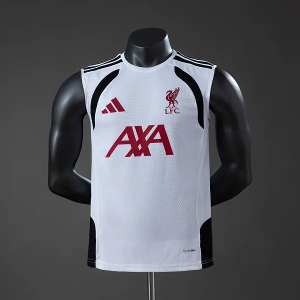 Maillot d'entraînement Liverpool 26/27, version joueur, blanc - Qualité A - Vue détaillée