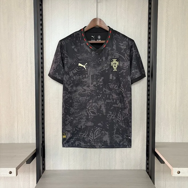 Portugal zwart trainingsshirt 2025/26