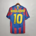 05/06 Barcelona UEFA Champions League Home Retro Jersey Ronaldinho #10