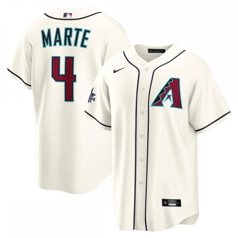 Camisa de jogador Ketel Marte Arizona Diamondbacks Nike 2025 MLB All-Star Game Home Réplica – Creme