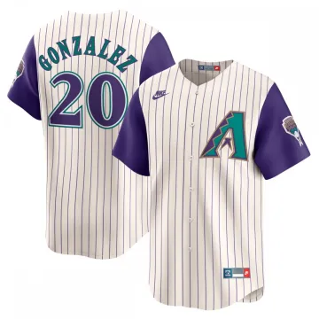 Luis Gonzalez Arizona Diamondbacks Nike Throwback Cooperstown Collection Limited Jersey - Crème