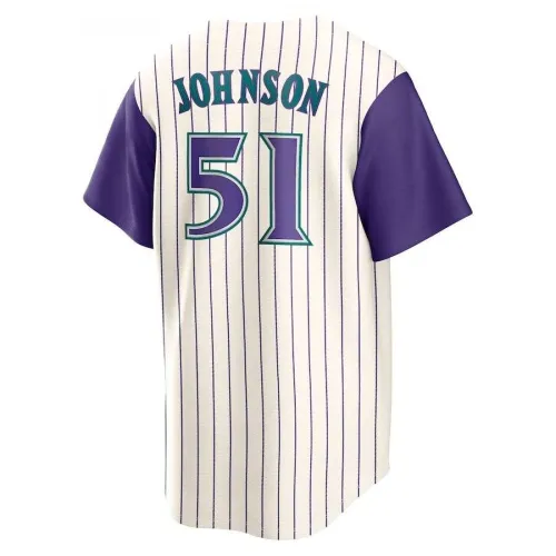 Randy Johnson Arizona Diamondbacks Nike alternatief shirt uit de Cooperstown-collectie – Crème