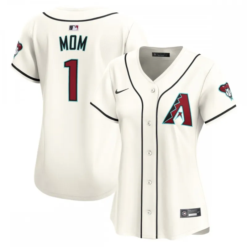 Camisa feminina Arizona Diamondbacks Nike #1 Mom Home Limited – Branca