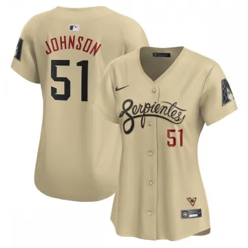 Randy Johnson Arizona Diamondbacks Nike City Connect damesjersey (uit het verleden van een speler) - Zand