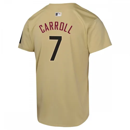 Maillot de joueur Nike City Connect Limited pour jeunes des Arizona Diamondbacks de Corbin Carroll – Sable