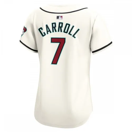 Camisola de jogadora Nike Limited para jogos em casa da Corbin Carroll, dos Arizona Diamondbacks – Branca
