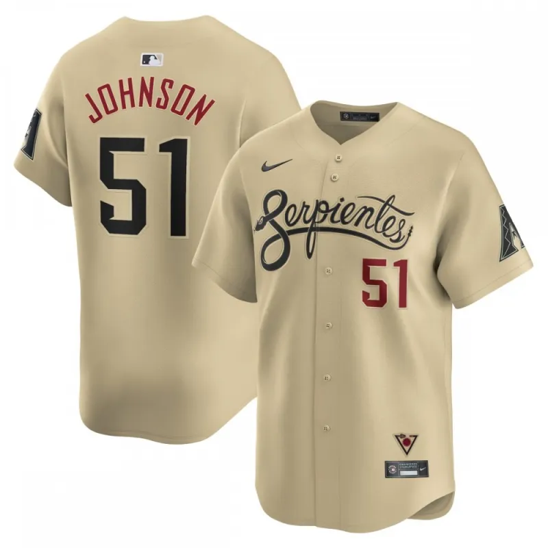 Randy Johnson Arizona Diamondbacks Nike City Connect Retired Player Jersey – Sand
