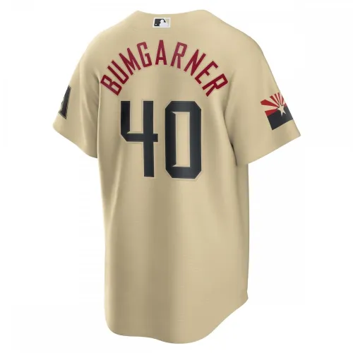 Madison Bumgarner Arizona Diamondbacks Nike City Connect Replica Player Jersey – Sand