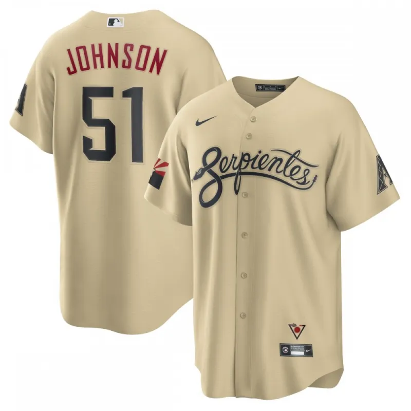 Randy Johnson Arizona Diamondbacks Nike City Connect Replica Player Jersey – Sand