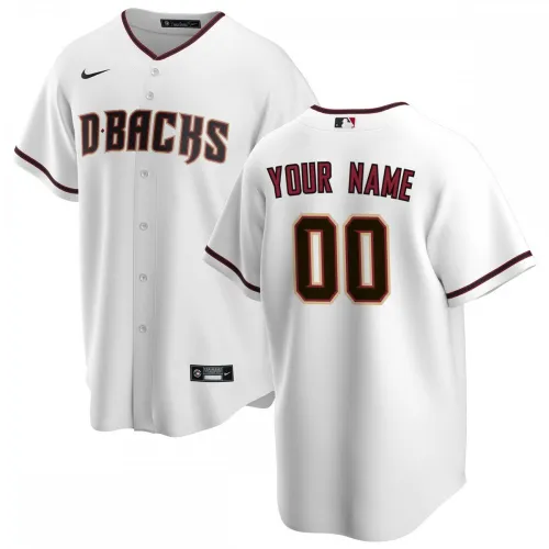 Camiseta réplica personalizada Nike de los Arizona Diamondbacks - Blanca