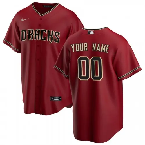 Hommes Arizona Diamondbacks Nike Red 2020 Alternate Custom Jersey