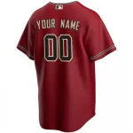 Arizona Diamondbacks Nike Red 2020 Alternate Custom Jersey voor heren