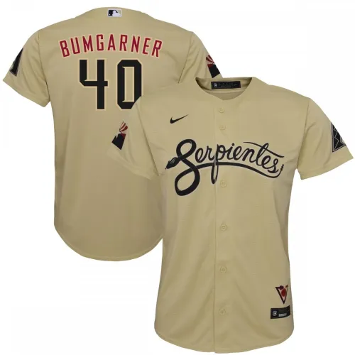 Madison Bumgarner Arizona Diamondbacks Nike Youth City Connect Replica-Spielertrikot - Sand