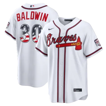Drake Baldwin Atlanta Braves Nike USA 250 Fourth of July Home Stadium Jersey - White
