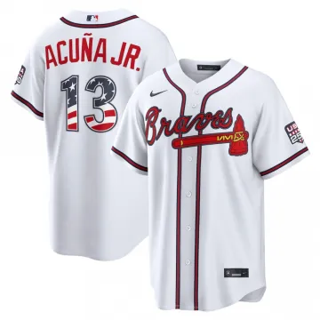 Ronald Acuña Jr. Atlanta Braves Nike USA 250 Fourth of July Home Stadium Jersey - White