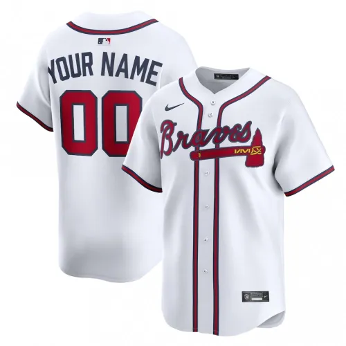 Camisa personalizada Nike de jogo em casa dos Atlanta Braves - Edição Limitada - Branca