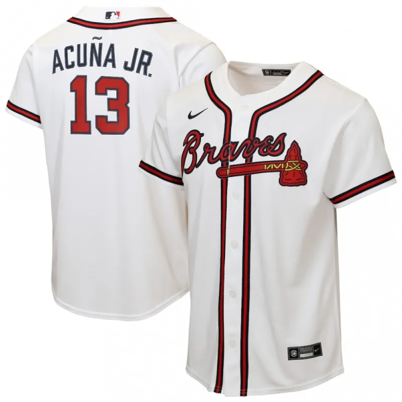 Ronald Acuña Jr. Atlanta Braves Nike Youth Home Replica Player Jersey – White