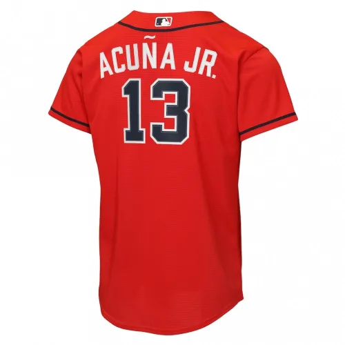 Ronald Acuña Jr. Atlanta Braves Nike Youth Alternate 2 Replica Jersey – Red