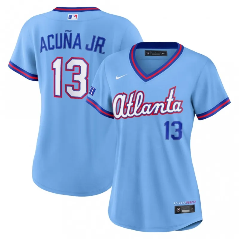 Ronald Acuña Jr. Atlanta Braves Nike Women’s 2026 City Connect Stadium Jersey – Powder Blue