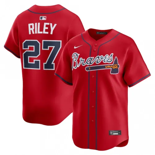 Maillot de joueur alternatif en édition limitée Nike d'Austin Riley (Atlanta Braves) - Rouge