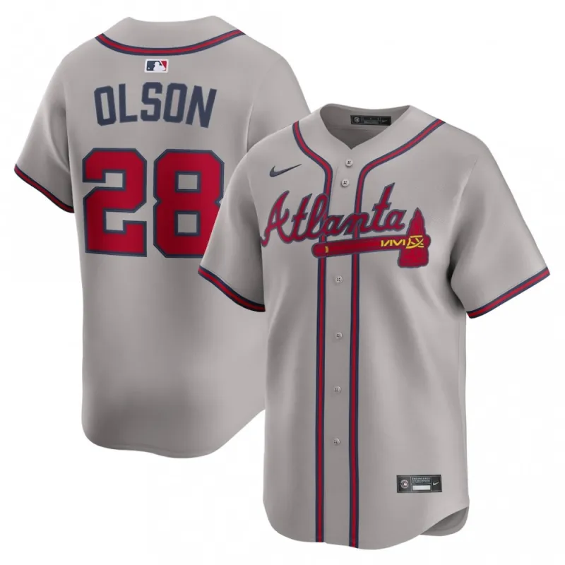 Matt Olson Atlanta Braves Nike Road Limited Player Jersey – Gray